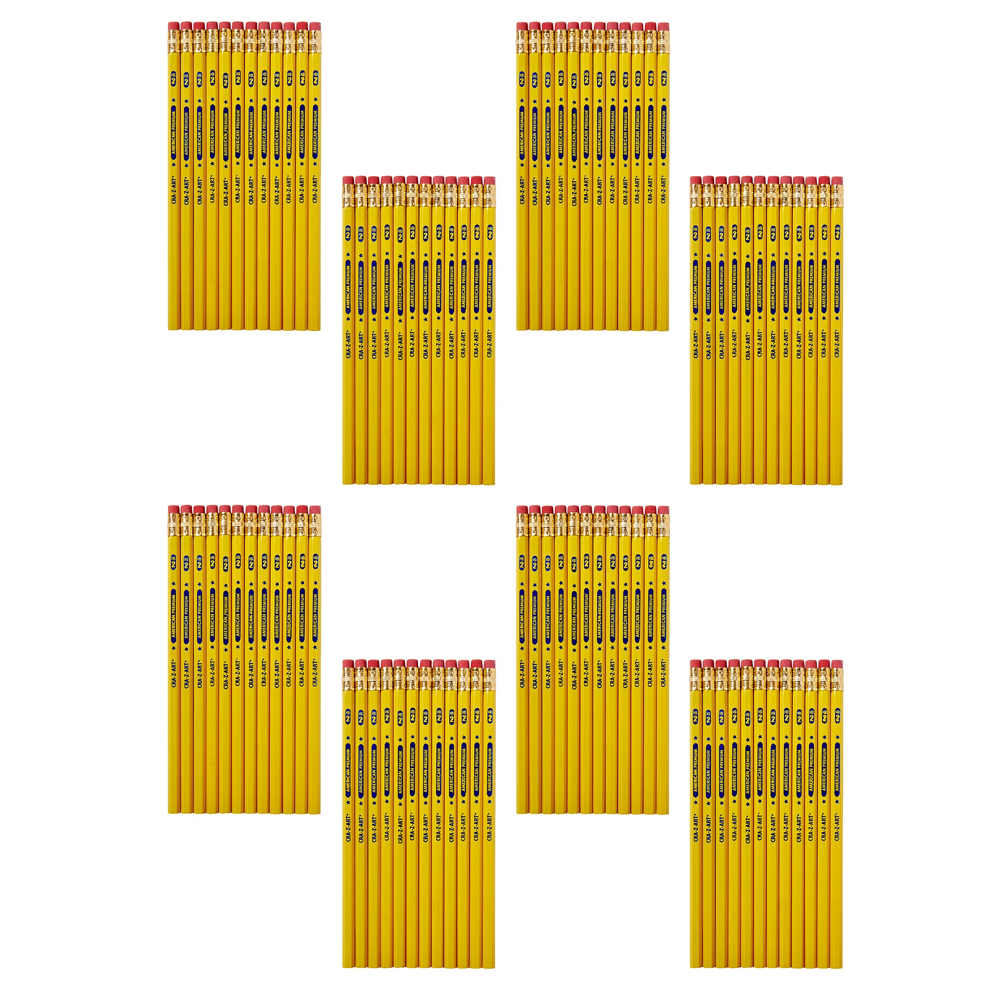 Cra-Z-Art Wood Cased Unsharpened #2 HB Yellow Pencils 96 Pack