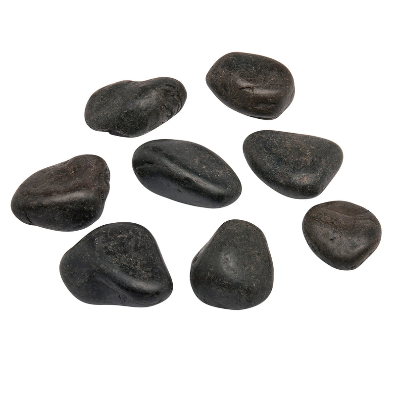 A collection of seven Cra-Z-Art Shimmer 'n Sparkle Metallic Mania Rock Art stones of various shapes and sizes arranged on a white background.