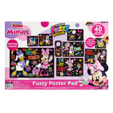 A colorful Disney Minnie Fuzzy Poster Jumbo Pad featuring over 40 velvet projects. The kit includes posters with various Minnie Mouse designs and phrases like "Power!" and "I've got this!.