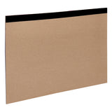 A flat, rectangular sheet of brown Disney Minnie Fuzzy Poster Jumbo Pad with a black strip along the top edge.