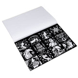 An open Disney Frozen 2 Fuzzy Poster Jumbo Pad displaying illustrated pages with various inspirational quotes and designs.