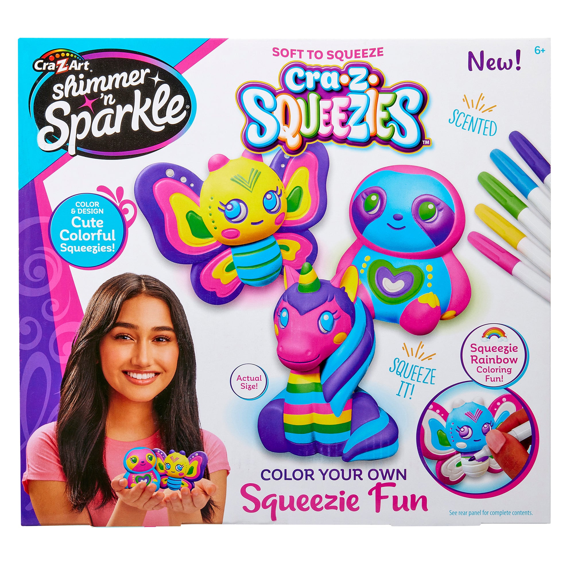 Shimmer 'n Sparkle Cra-Z-Squeezies Color Your Own Squeezie Fun