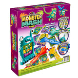 Box for "Cra-Z-Art Monster Mash Board Game - Test your skills at matching!" by Cra-Z-Art showing game components including a monster randomizer unit, cards, and wands. The box features colorful monster illustrations and game play instructions.