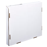 A plain, white, flat cardboard box of Cra-Z-Art Crayon 16 color 800 Count with minimal visible flaps is shown against a white background.