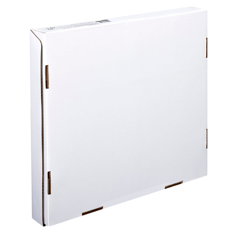 A plain, white, flat cardboard box of Cra-Z-Art Crayon 16 color 800 Count with minimal visible flaps is shown against a white background.