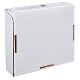 A plain white cardboard box with tab closures on the sides and top. The box has minimal visible text and no additional markings or labels on the front side, except for the Cra-Z-Art Jumbo Crayon 8 color 200 Count.