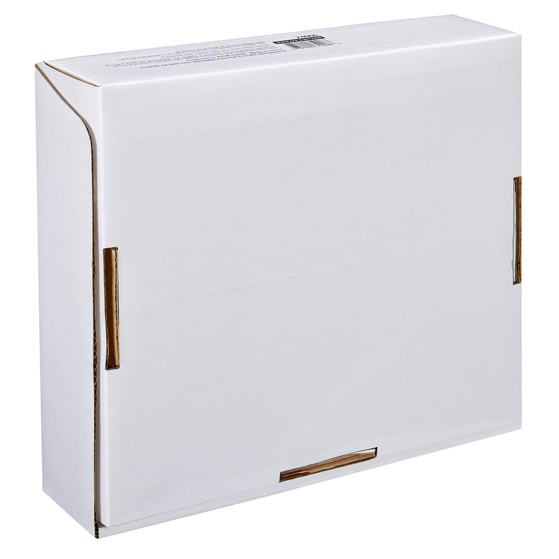 A plain white cardboard box with tab closures on the sides and top. The box has minimal visible text and no additional markings or labels on the front side, except for the Cra-Z-Art Jumbo Crayon 8 color 200 Count.