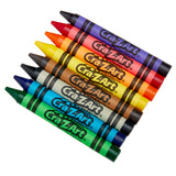 A set of ten colorful Cra-Z-Art Jumbo Crayon 8 color 200 Count crayons arranged in a stack.