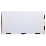 A plain, closed, white cardboard box of Cra-Z-Art Washable Markers Broadline 16 color 256 count is shown against a white background. The box has brown edges and appears to be made from corrugated cardboard.