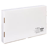 A white rectangular cardboard box with icons and text printed on the bottom right corner on its back side containing 250 Count Happy Birthday Pencils - Classroom Bulk Pack - 10 Different Designs.