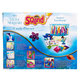 Packaging of 'The Little Mermaid Sqand Castle Playset' featuring Disney's The Little Mermaid theme, showing the product, included tools, and detailed instructions on the back. Promises "No mess! Easy clean up!".