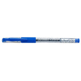 A blue Scribble Stuff 30 Count Scented Gel Pens Blooming Florals with a transparent body and decorative swirls is placed horizontally on a white background.