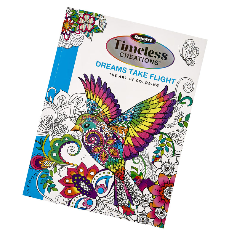 Estuche para colorear Timeless Creations, juego de 37 piezas, libros para colorear con marcadores y lápices de colores
