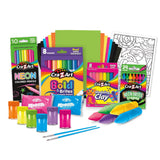 Cra-Z-Art Neon Brights Activity Tub Kids Art Set, 96+ Pieces, Ages 4+