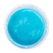 Top view of bright blue Cra-Z-Art Cra-Z-Slimy New Wave Metallic Slime in a 24 oz tub, showing its smooth, shiny texture.