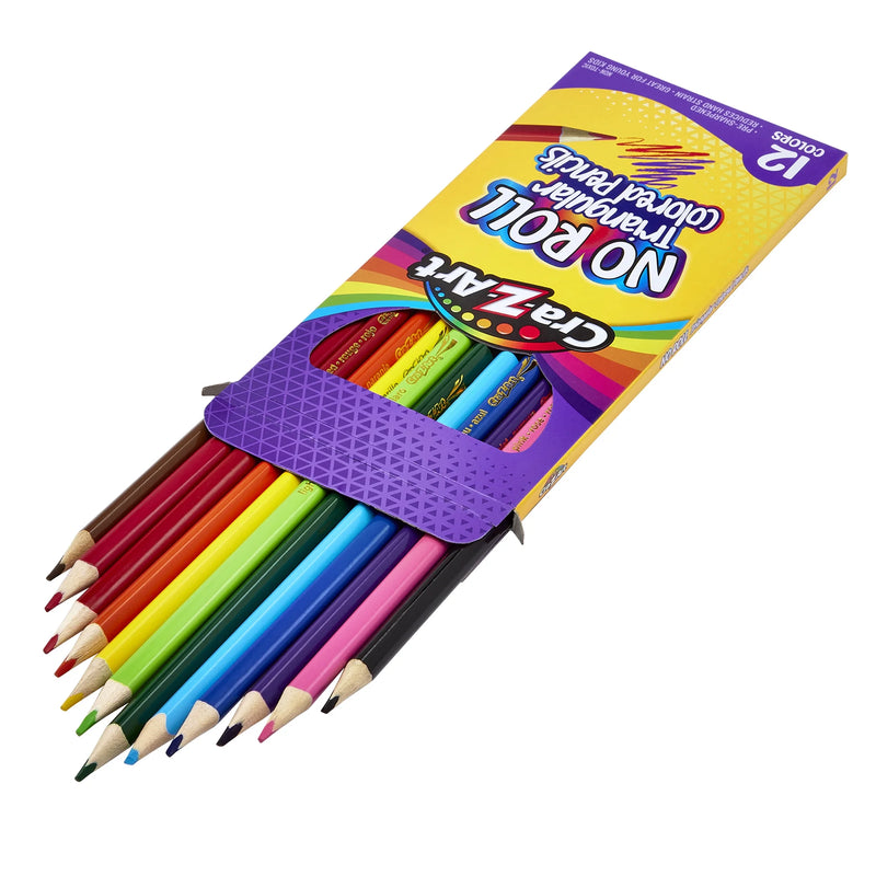 Cra-Z-Art Triangular Colored Pencils, 12 Vibrant Colors, Pre-Sharpened, Ages 3+