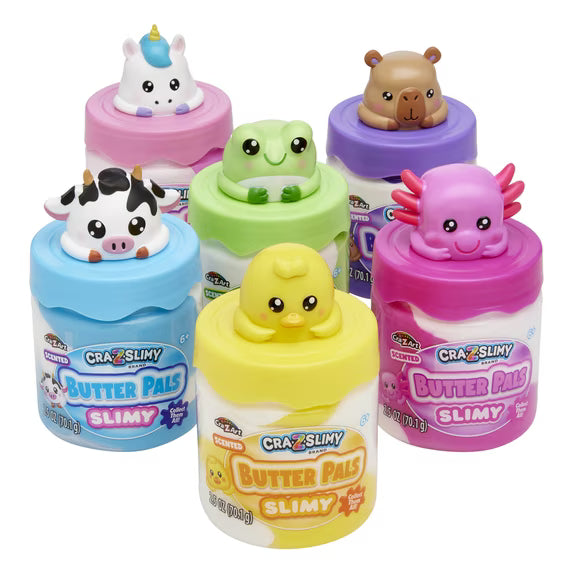 Cra-Z-Slimy Butter Pals Scented Butter Slime with Collectible Character, 2.5 oz, Styles May Vary