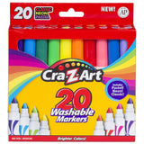 Cra-Z-Art Super Washable Broad Line Markers, 20 Colors, Ages 3+
