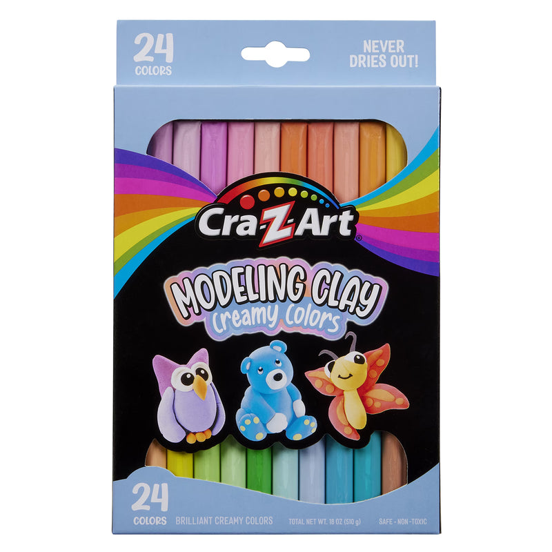 Cra-Z-Art Creamy Pastel Modeling Clay for Kids, 24 Colors, Ages 3+