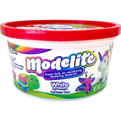 Cra-Z-Art Modelite Lightweight Air-Dry Modeling Clay, White, 7.5 oz, Ages 3+