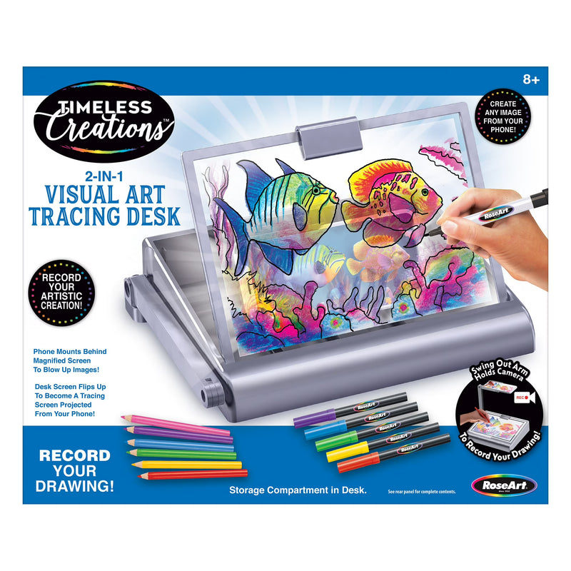 Cra-Z-Art Timeless Creations 2-in-1 Visual Art Designer Drawing & Tracing Kit, Ages 8+