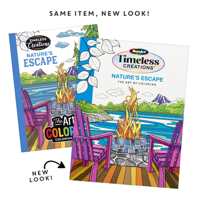 Cra-Z-Art Timeless Creations Nature’s Escape Adult Coloring Book, 64 Nature Designs