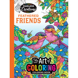 Cra-Z-Art Timeless Creations Feathered Friends Bird Adult Coloring Book, 64 Designs