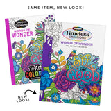 Cra-Z-Art Timeless Creations Words of Wonder Inspirational Adult Coloring Book, 64 Designs