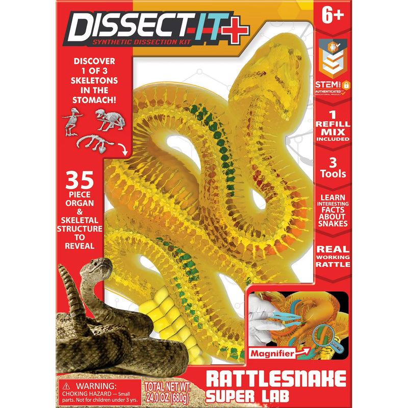 Dissect It Rattlesnake Super Lab Dissection Kit for Kids, Snake Anatomy STEM Science Kit, Ages 6+