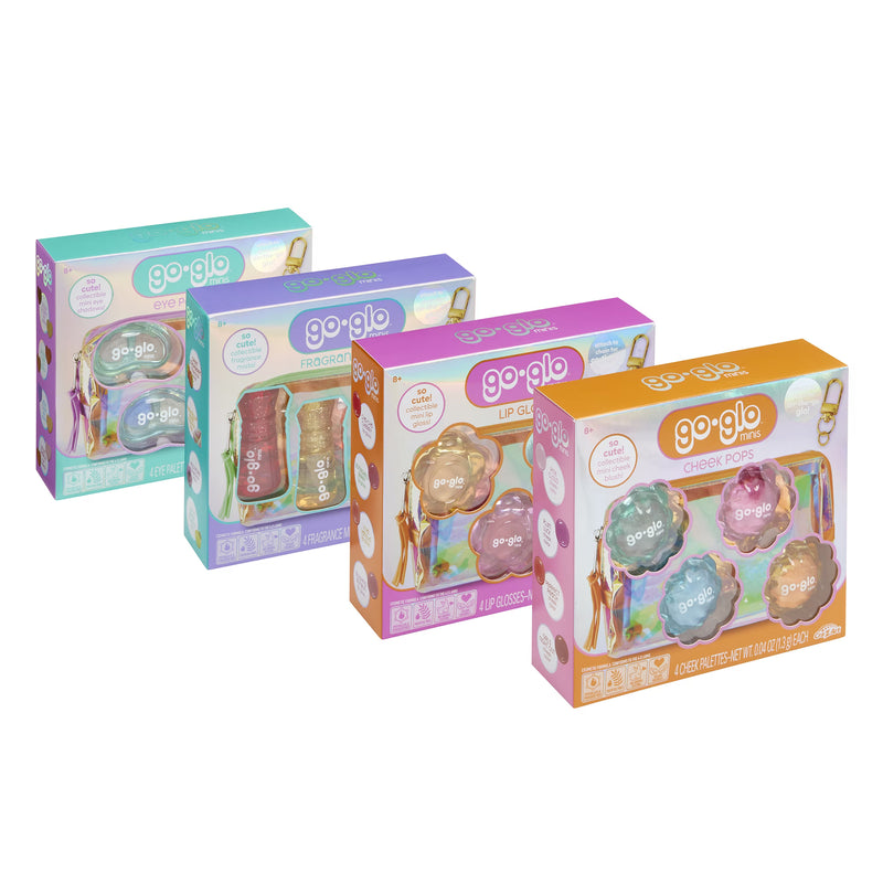 Go Glo Minis Backpack Charm Makeup Set for Kids, 4 Mini Beauty Items, Ages 8+