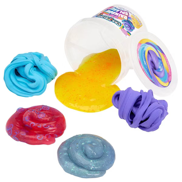 Cra-Z-Slimy 5-in-1 Rainbow Splash Slime Bucket (38 oz) | Premade Slime & Mix-Ins Set (Ages 6+)