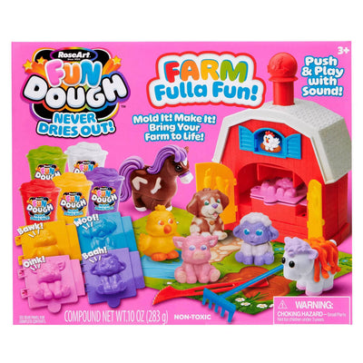 RoseArt Fun Dough Farm Fulla Fun Sound Playset | Non-Toxic Modeling Clay Toy (Ages 3+)
