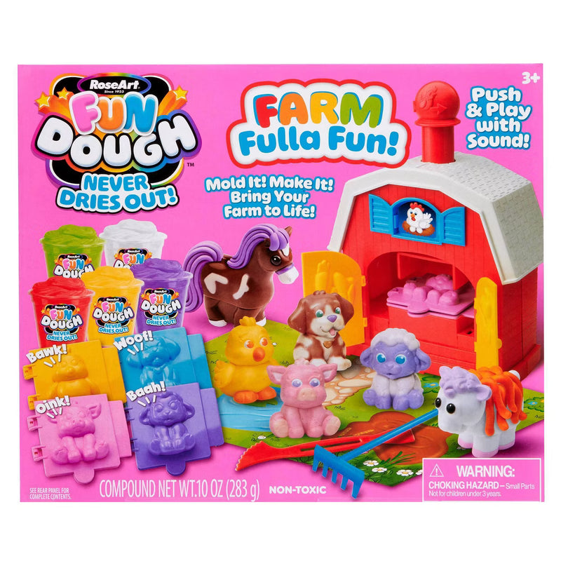 RoseArt Fun Dough Farm Fulla Fun Sound Playset | Non-Toxic Modeling Clay Toy (Ages 3+)