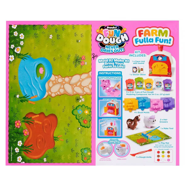 RoseArt Fun Dough Farm Fulla Fun Sound Playset | Non-Toxic Modeling Clay Toy (Ages 3+)