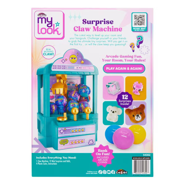 Cra-Z-Art My Look Crazy Claw Machine Blind Box Playset | Arcade Toy (Ages 6+)