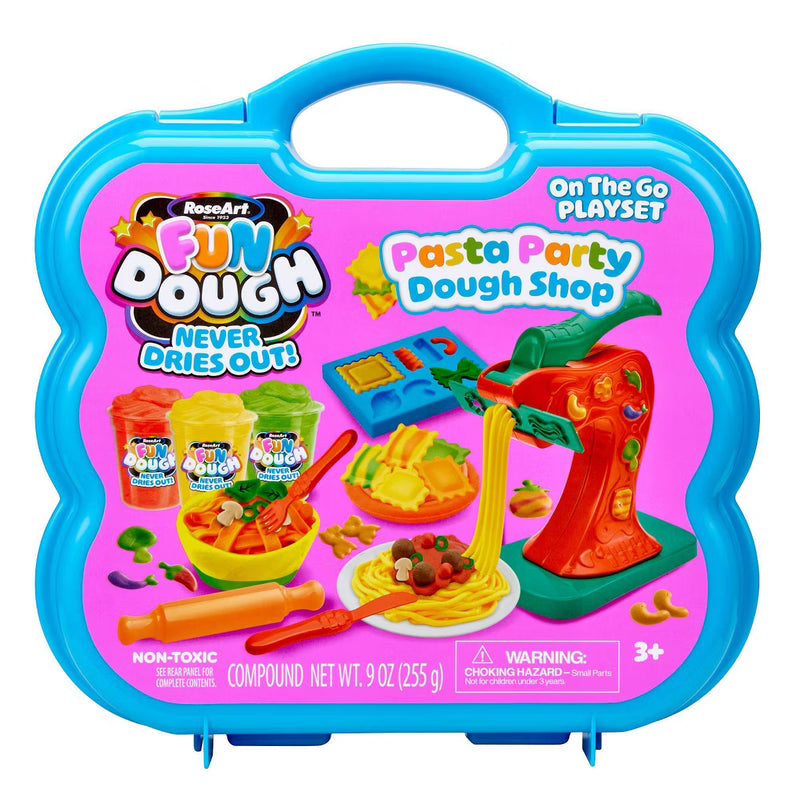 RoseArt Fun Dough Pasta Party Dough Shop On The Go Playset | Non-Toxic Toy (Ages 3+)
