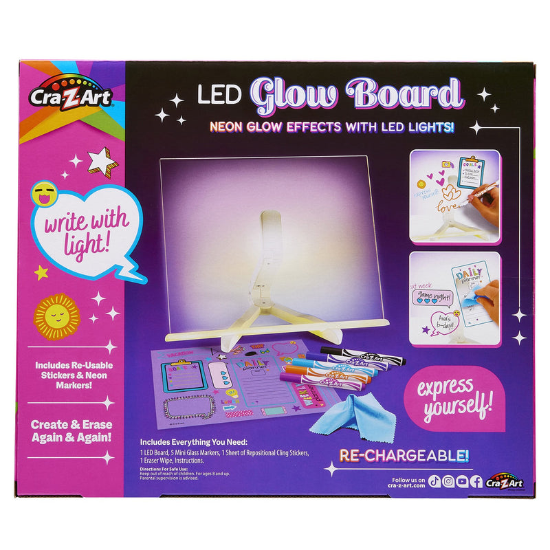 Cra-Z-Art Neon Glow Light-Up Drawing Board Easel