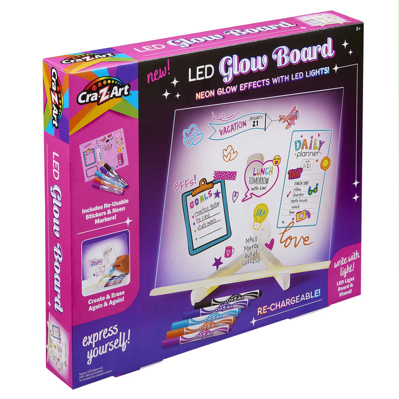 Cra-Z-Art Neon Glow Light-Up Drawing Board Easel