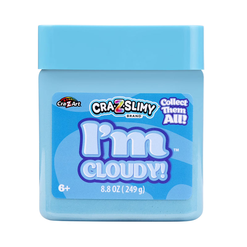 Cra-Z-Slimy I’m Cloudy Blue Cloud Slime for Kids, Soft & Fluffy Sensory Slime, 8.8 oz Jar