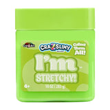 Cra-Z-Slimy I’m Stretchy Neon Green Slime for Kids, Super Stretchy Sensory Slime, 10 oz Jar