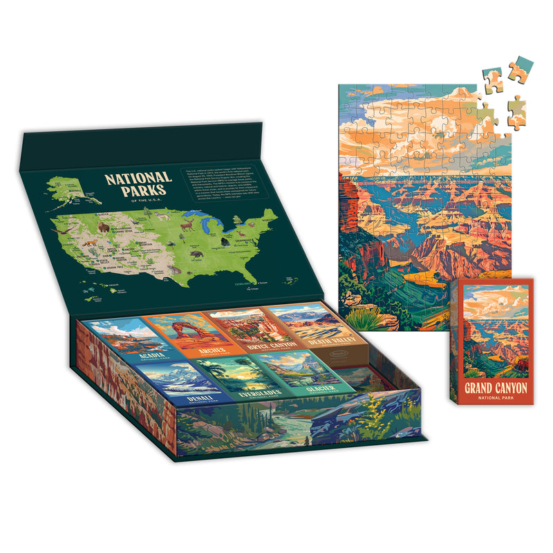 RoseArt-National Parks 16 x 100-Piece Jigsaw Puzzle Gift Set