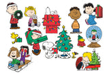 Characters from the Peanuts comic celebrate Christmas with gifts, decorations, a Christmas tree, and sledding. Insert our RoseArt - Peanuts Holiday Friends 12 Multi-Shaped - 500 Piece Jigsaw Puzzle for endless festive fun!
