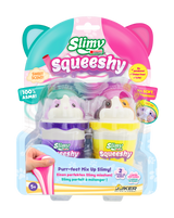 Slimy Sweet Soft & Squeeshy Scented Slime Cups (2-Pack) – Soft Stretchy Slime with Squishy Animal Toppers