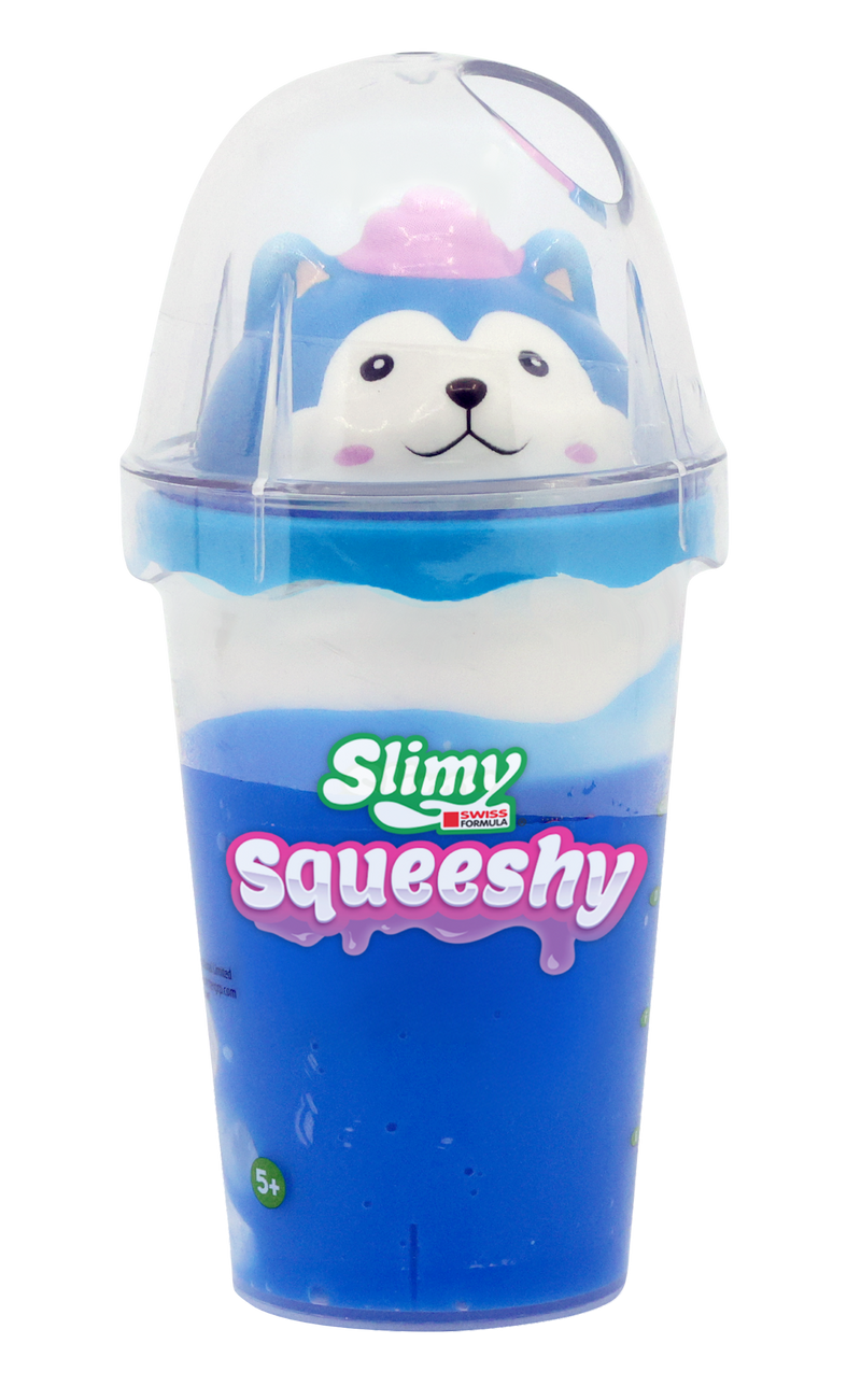Slimy Sweet Soft & Squeeshy Scented Slime Cups (2-Pack) – Soft Stretchy Slime with Squishy Animal Toppers