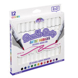 Cra-Z-Art Double Duty 12-Count Dual-Tip Alcohol Markers, Brush & Chisel Tips