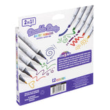 Cra-Z-Art Double Duty 12-Count Dual-Tip Alcohol Markers, Brush & Chisel Tips