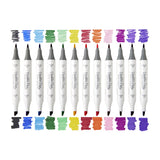Cra-Z-Art Double Duty 12-Count Dual-Tip Alcohol Markers, Brush & Chisel Tips