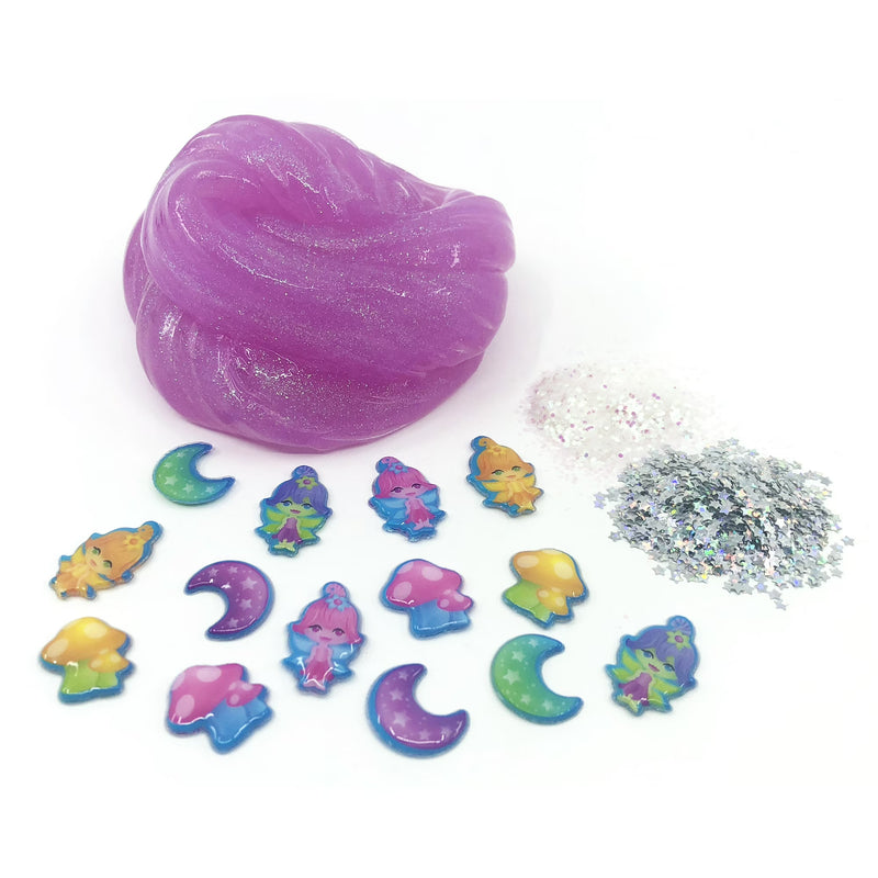 Cra-Z-Slimy Sparkle Fairy Purple Glitter Slime with Charms for Kids, Ages 6+