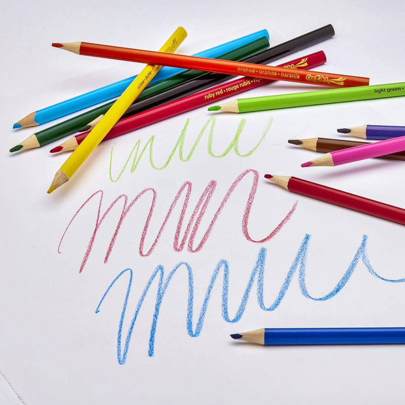 Cra-Z-Art Triangular Colored Pencils, 12 Vibrant Colors, Pre-Sharpened, Ages 3+