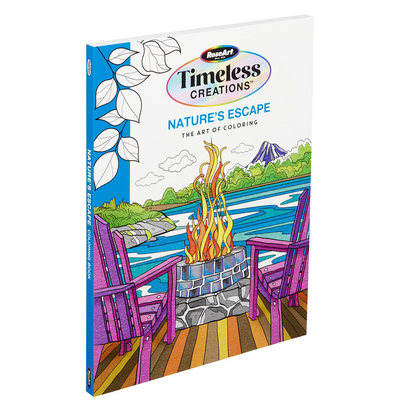 Cra-Z-Art Timeless Creations Nature’s Escape Adult Coloring Book, 64 Nature Designs